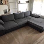 This is a photo of a grey L shape sofa that has been professionally steam cleaned, also the beige carpets have been steam cleaned too works carried out by Chigwell Carpet Cleaning